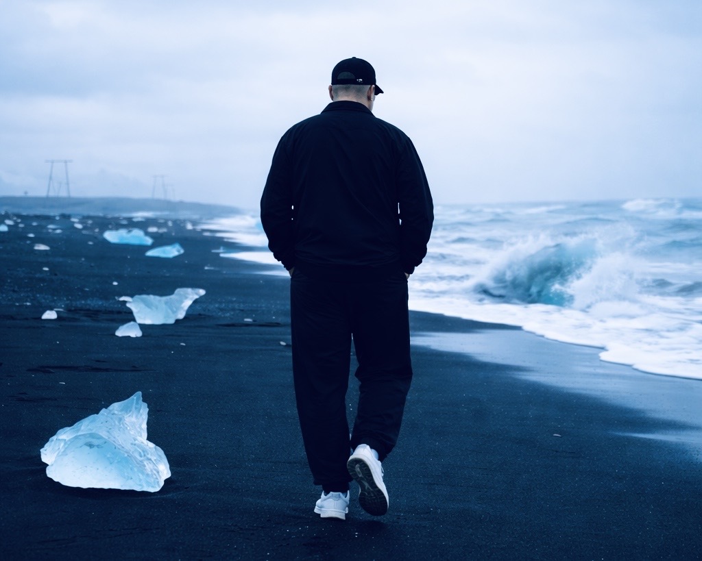 CENKK on black sand beach